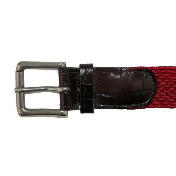 CrookhornDavis Men's Hampton Stretch Belt with Croc Print Tabs - Picture 4 of 4